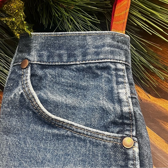 Handmade Denim/Blue Jean Christmas Stocking. Pre-Owned - Picture 3 of 5